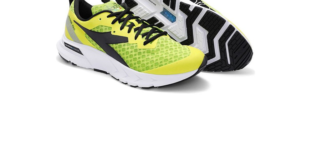Tênis de corrida masculino Diadora Mythos Blushield Volo multicolorido