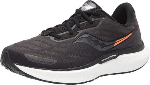 Tênis de corrida Saucony Triumph 19 masculino, preto/branco