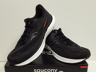 Tênis de corrida Saucony Triumph 19 masculino, preto/branco