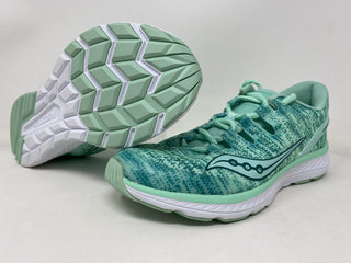 Tênis de corrida Saucony Freedom Iso infantil, azul-água, tamanho 5,5, infantil grande, EUA