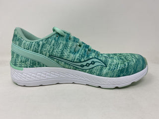 Tênis de corrida Saucony Freedom Iso infantil, azul-água, tamanho 5,5, infantil grande, EUA