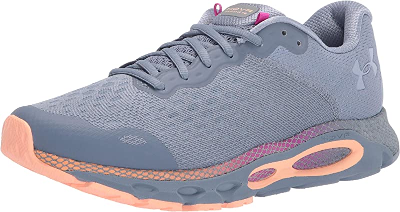 Tênis de corrida Under Armour HOVR Infinite 3 feminino, azul/pêssego, tamanho 10 B(M) EUA