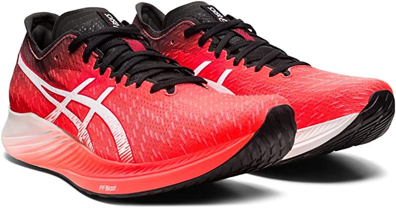 Tênis de corrida ASICS Magic Speed ​​masculino Sunrise vermelho/branco