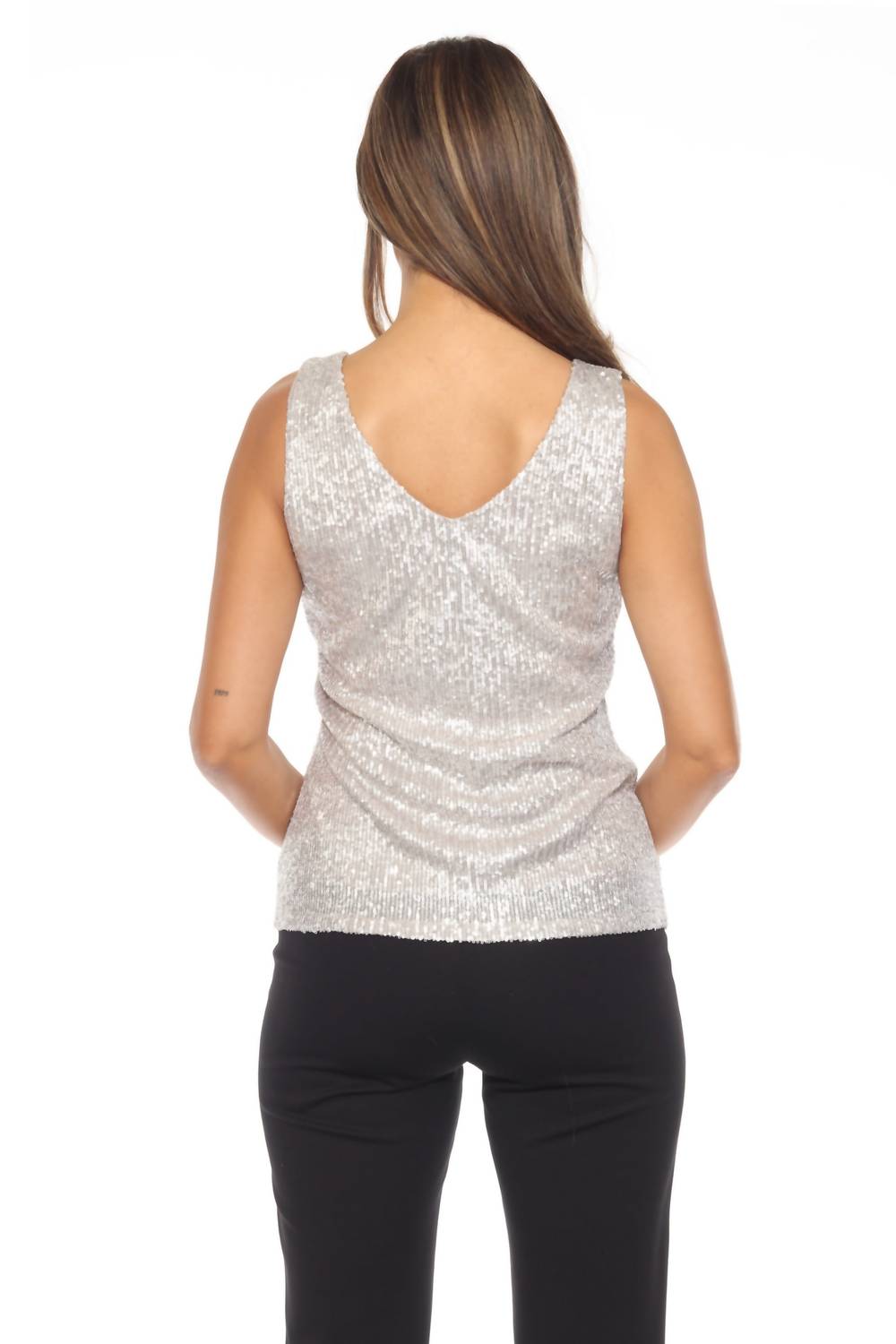 Joseph Ribkoff - Sequined V-neck Tank