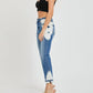 Risen - High Rise Medium Bleach Denim Jeans