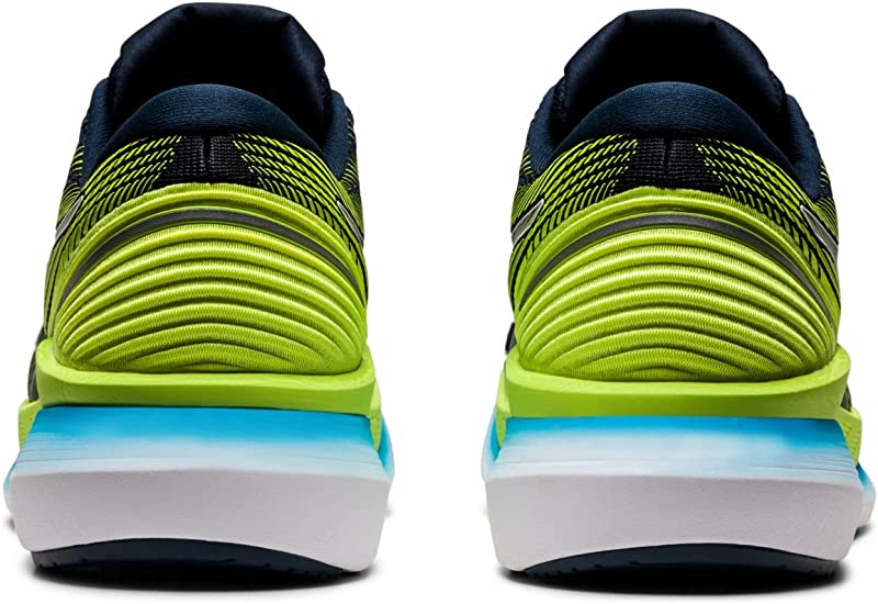 Tênis de corrida ASICS Glideride 2 masculino, azul francês/verde perigoso