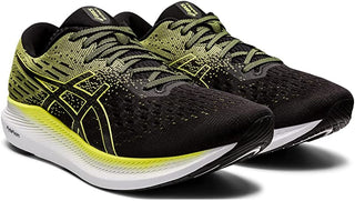 Tênis de corrida ASICS Evoride 2 masculino, preto/amarelo brilhante, tamanho 11, médio, EUA