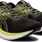 Tênis de corrida ASICS Evoride 2 masculino, preto/amarelo brilhante, tamanho 11,5, médio, EUA