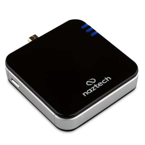 Carregador de bateria USB portátil de ultra-alta capacidade Naztech de 1800 mAh para dispositivos micro USB