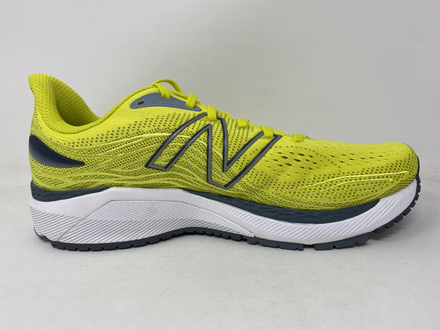 Tênis de corrida masculino New Balance X 860 V12 amarelo enxofre/cinza