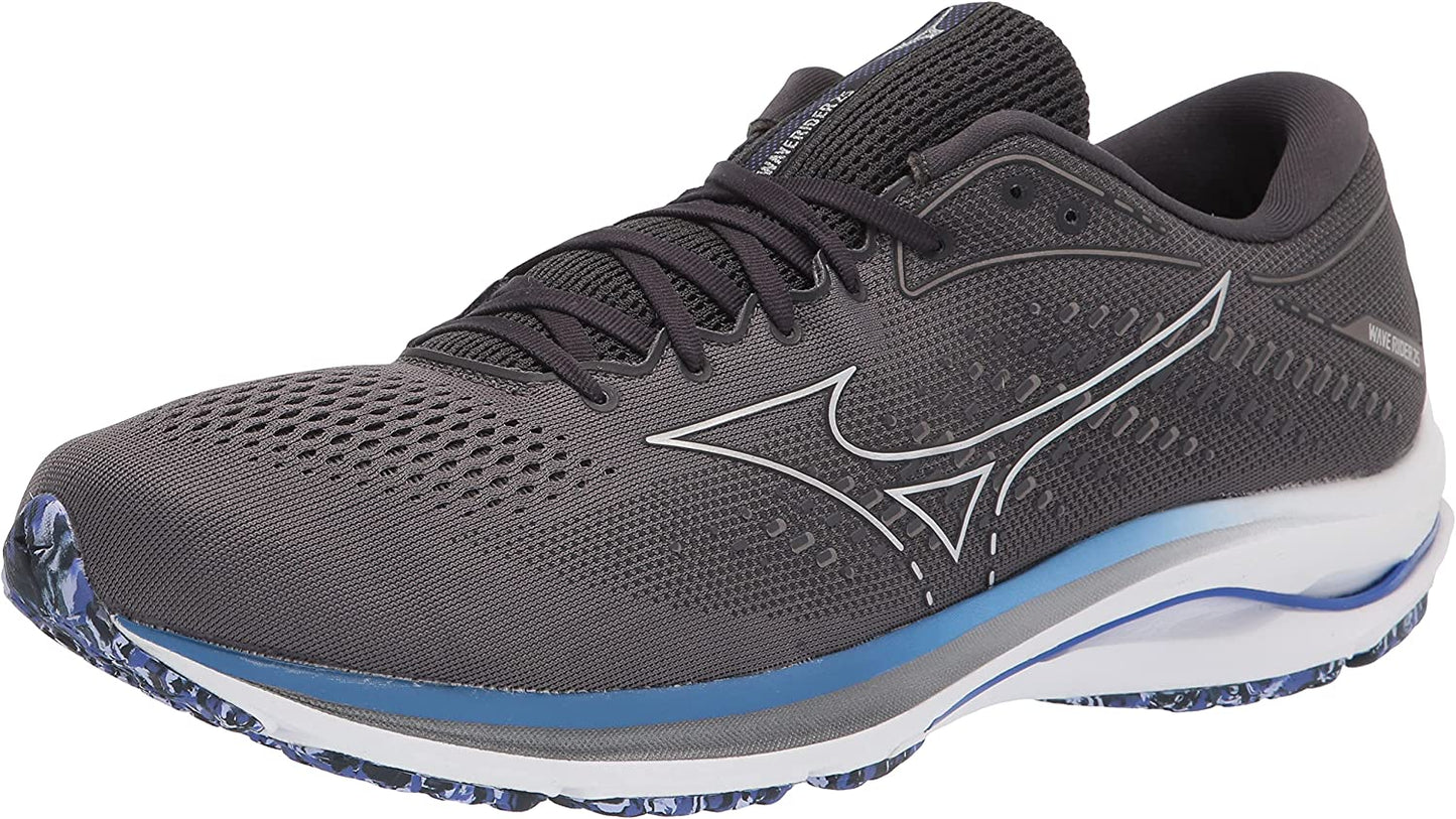Tênis de corrida Mizuno Wave Rider 25 masculino, Obsidian, tamanho 7 D(M) EUA