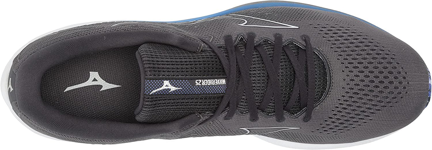 Tênis de corrida Mizuno Wave Rider 25 masculino, Obsidian, tamanho 7 D(M) EUA