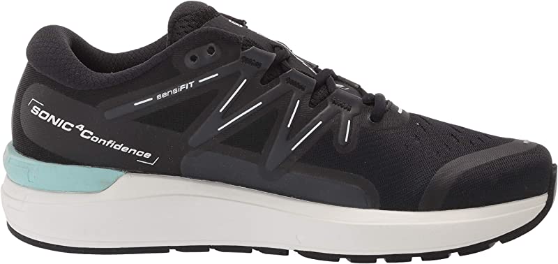 Tênis de corrida Salomon Sonic 4 Confidence masculino, preto/branco/ébano, tamanho 9 D(M) EUA