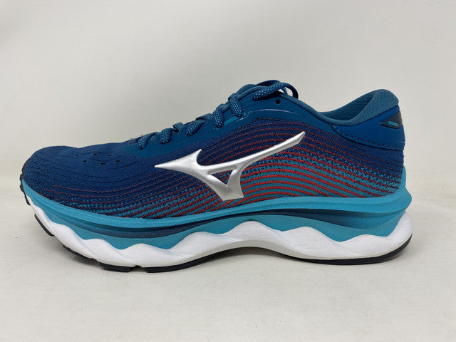 Tênis de corrida Mizuno Wave Sky 5 feminino, azul legião/prata, tamanho 7 B(M) EUA
