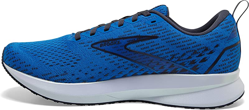 Tênis de corrida Brooks Levitate 5 masculino, azul/tinta da Índia/branco