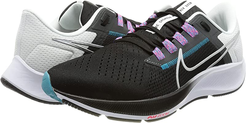 Tênis de corrida Nike Air Zoom Pegasus 38 masculino preto/prateado