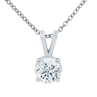 Diana M Jewels - 14kt 2.00 Cts Excellent Cut Lab Grown Diamond Solitaire Pendant Necklace