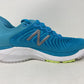 Tênis de corrida feminino New Balance 860 v11 Virtual Sky/Lime tamanho 6,5 D Wide EUA