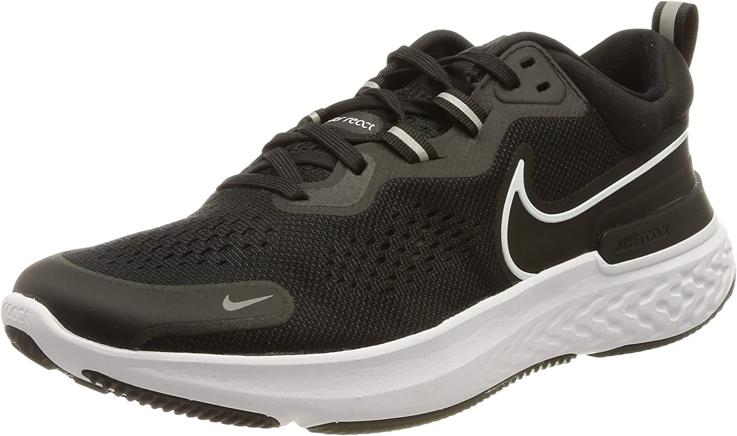Tênis de corrida Nike React Miler 2 feminino, preto/branco/cinza, tamanho 11 B, médio, EUA
