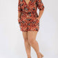 Karen T Design - Three Quarter Sleeve Patterned Romper