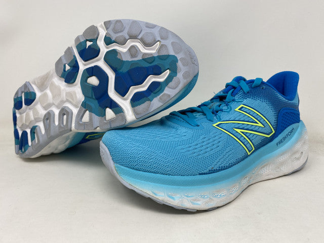 Tênis de corrida New Balance More V3 feminino, Virtual Sky/Lime Glo Blue, tamanho 7 B (M) EUA