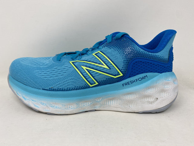 Tênis de corrida New Balance More V3 feminino, Virtual Sky/Lime Glo Blue, tamanho 7 B (M) EUA