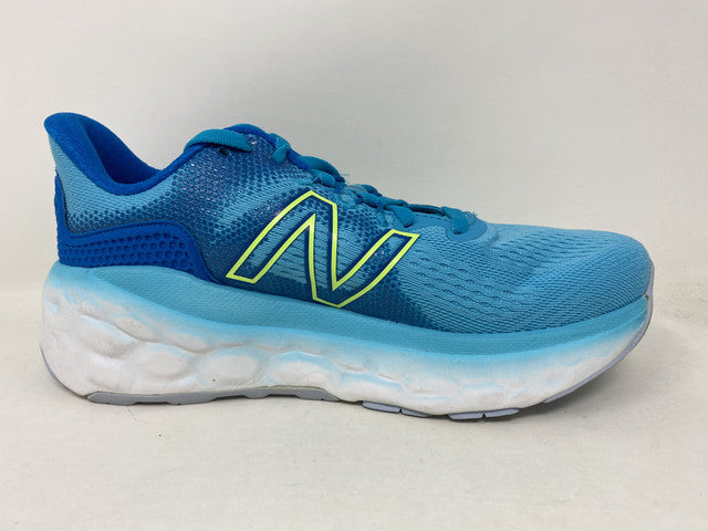 Tênis de corrida New Balance More V3 feminino, Virtual Sky/Lime Glo Blue, tamanho 7 B (M) EUA