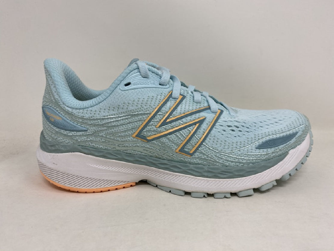Tênis de corrida New Balance X 860 V12 feminino azul/azul manga claro