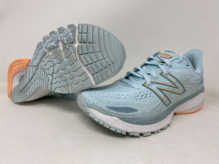 Tênis de corrida New Balance X 860 V12 feminino azul/azul manga claro