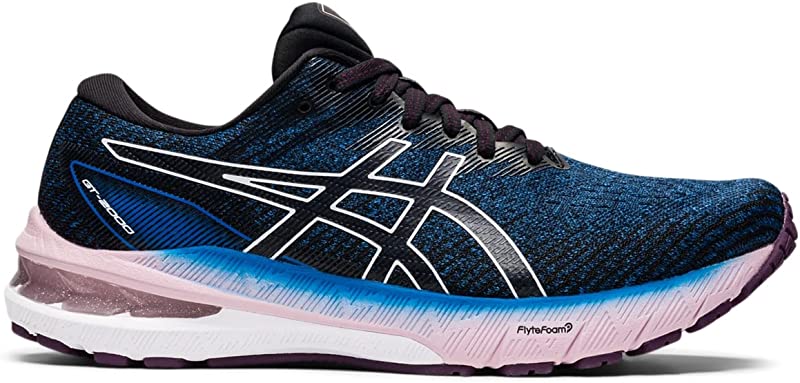 Tênis de corrida feminino Asics Lake Drive/branco azul tamanho 6,5 B (M) EUA