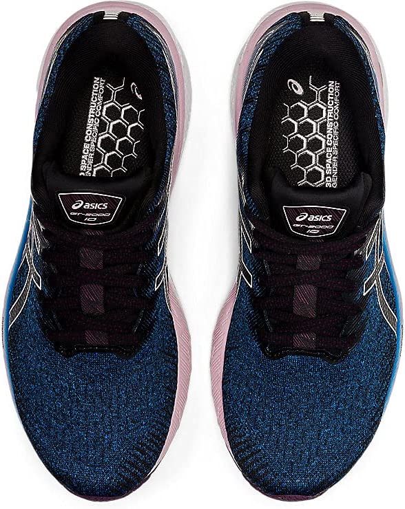 Tênis de corrida feminino Asics Lake Drive/branco azul tamanho 6,5 B (M) EUA