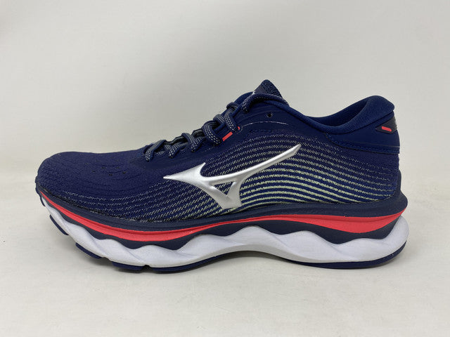 Tênis de corrida Mizuno Wave Sky 5 feminino azul-pecã