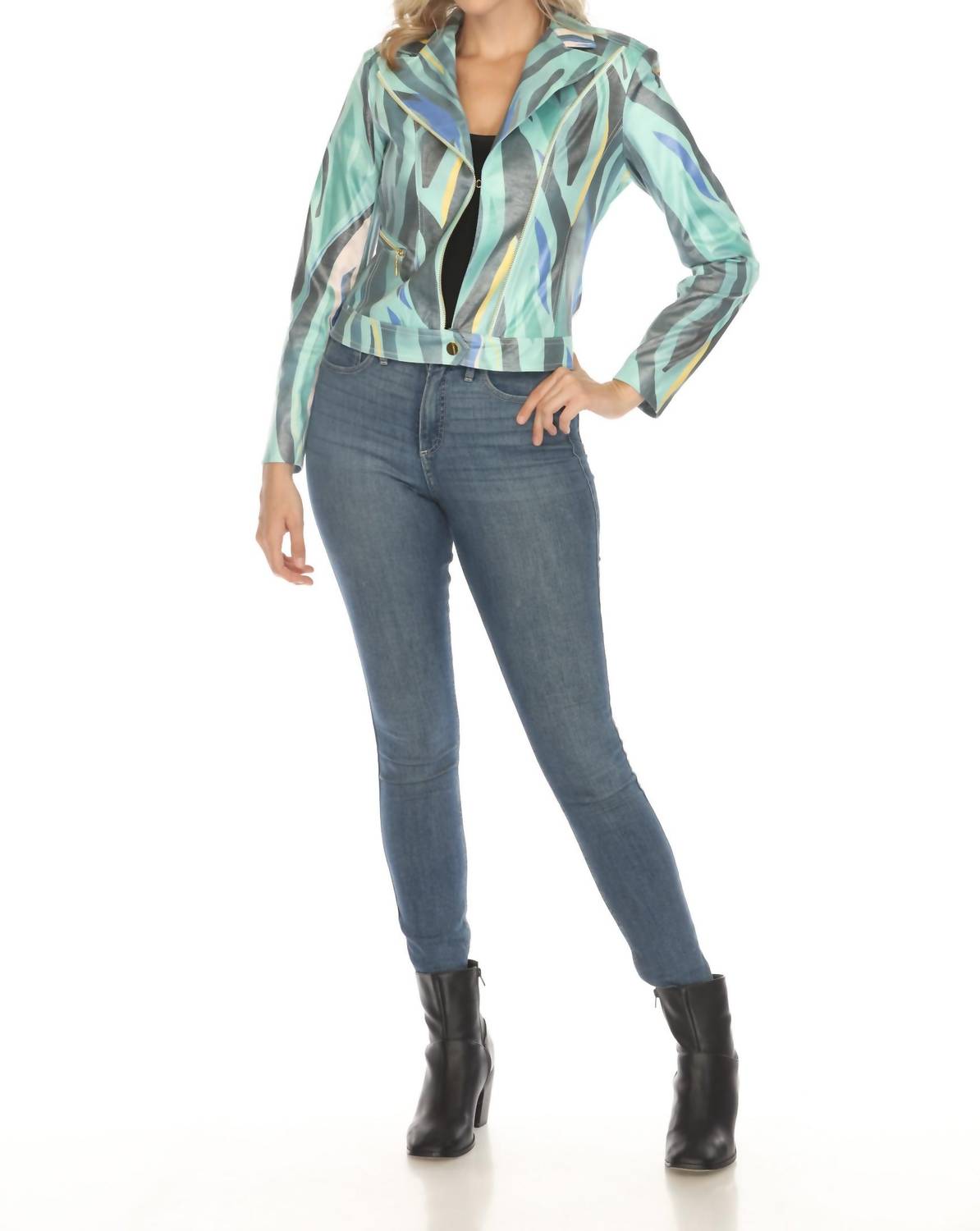 Insight - Liquid Ocean Waves Vegan Leather Jacket