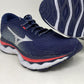 Tênis de corrida Mizuno Wave Sky 5 feminino azul-pecã