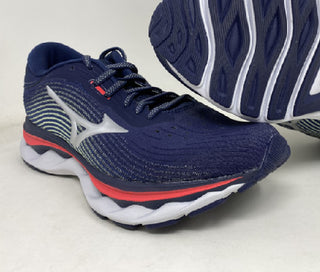 Tênis de corrida Mizuno Wave Sky 5 feminino azul-pecã