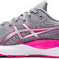 Tênis de corrida feminino ASICS Gel Cumulus 24 Sheet Rock/Rosa/Cinza 10 B (M) EUA