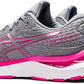 Tênis de corrida feminino ASICS Gel Cumulus 24 Sheet Rock/Rosa/Cinza 10 B (M) EUA