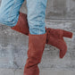 Chinese Laundry - Women Krafty Suede Knee High Block Heel Boots