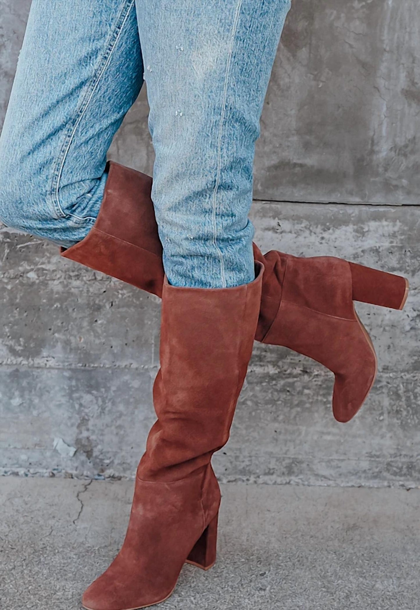 Chinese Laundry - Women Krafty Suede Knee High Block Heel Boots