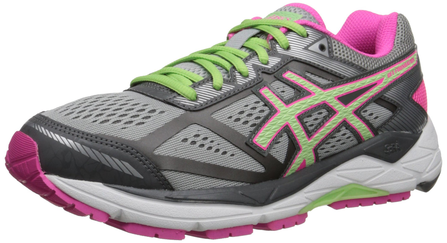 Tênis de corrida Asics Gel Foundation 12 feminino, prateado, tamanho 6,5 B (M) EUA