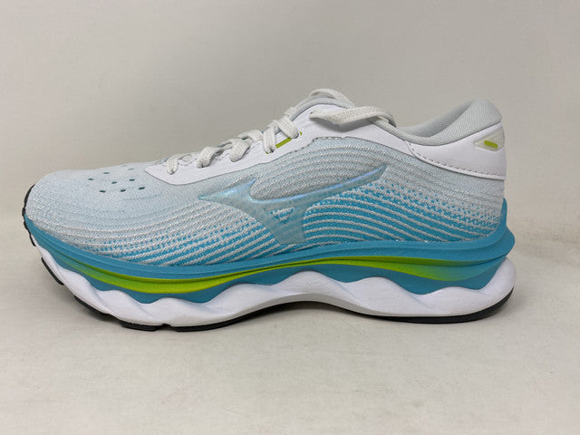 Tênis de corrida Mizuno Wave Sky 5 feminino, branco, tamanho 6,5 B (M) EUA