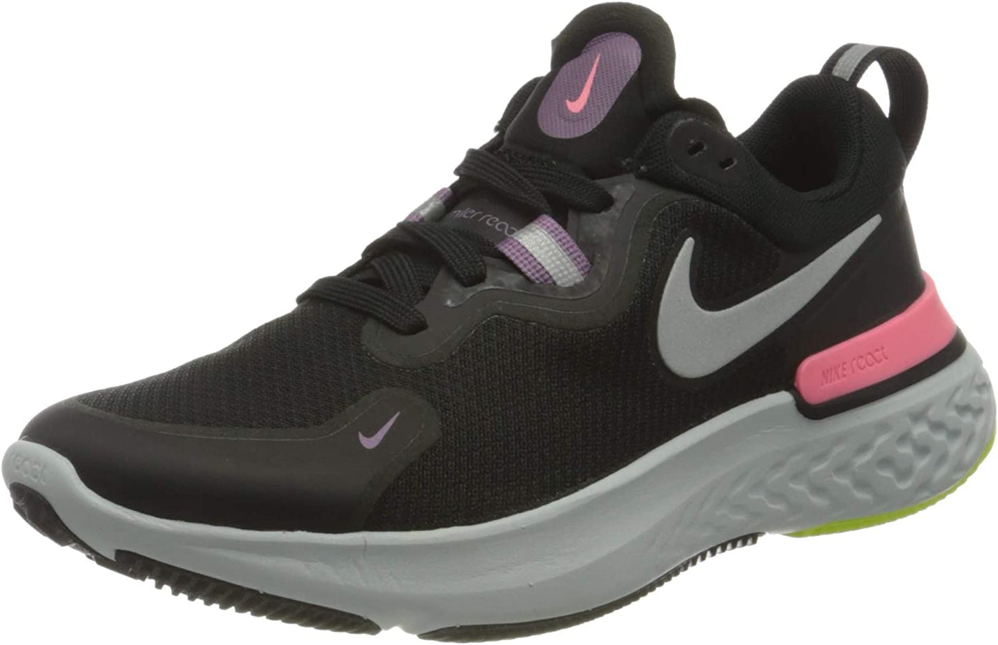 Tênis Nike React Miler Trail Feminino Prata/Violeta/Pôr do Sol Tamanho 6 B Médio EUA