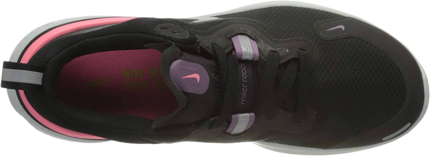 Tênis Nike React Miler Trail Feminino Prata/Violeta/Pôr do Sol Tamanho 6 B Médio EUA