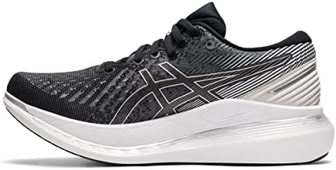Tênis de corrida feminino ASICS Glideride 2, preto/branco, tamanho 11 B, médio, EUA