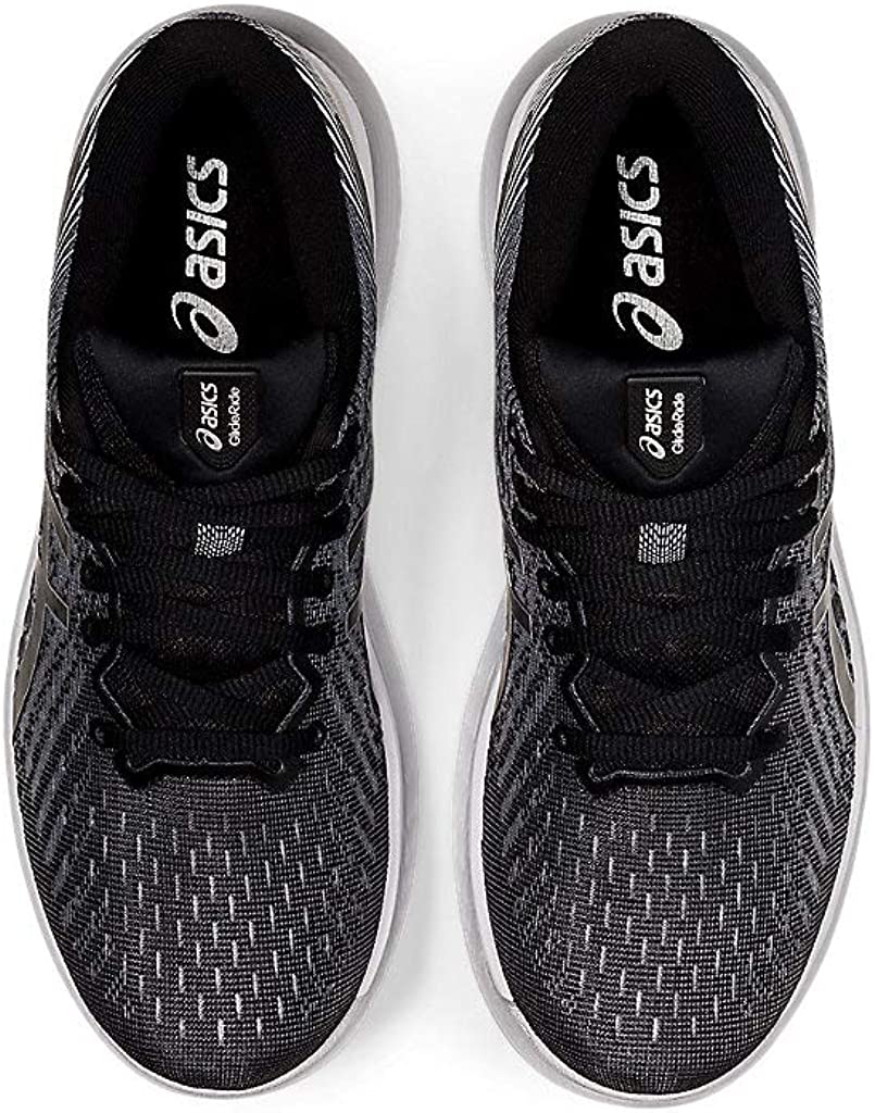 Tênis de corrida feminino ASICS Glideride 2, preto/branco, tamanho 11 B, médio, EUA