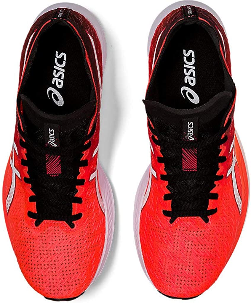 Tênis de corrida feminino ASICS Magic Speed ​​Sunrise VERMELHO/Branco tamanho 6,5 B Médio EUA