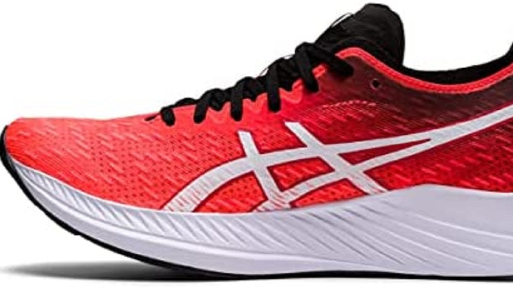 Tênis de corrida feminino ASICS Magic Speed ​​Sunrise VERMELHO/Branco tamanho 10 B Médio EUA
