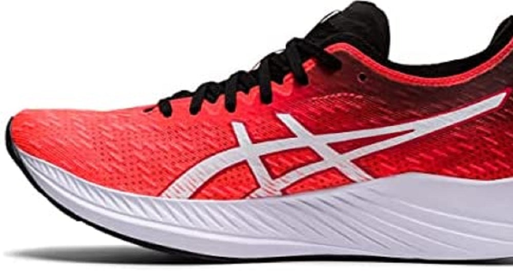 Tênis de corrida feminino ASICS Magic Speed ​​Sunrise VERMELHO/Branco tamanho 8,5 B Médio EUA