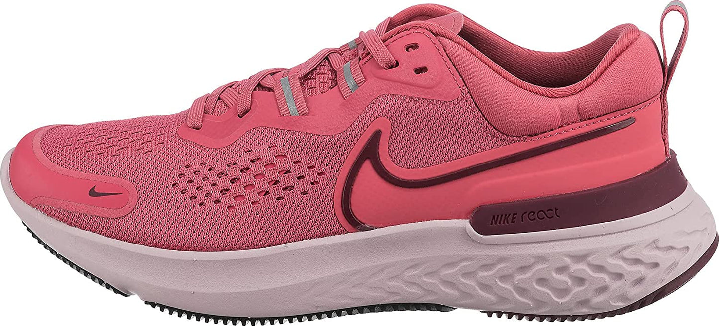 Tênis de corrida Nike React Miler 2 feminino, rosa arqueado/beterraba, tamanho 6 B, médio, EUA