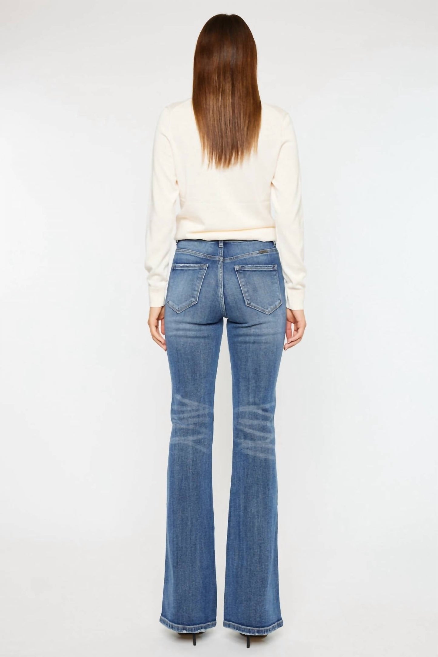 Kancan - High Rise Clean Hem Flare Jeans